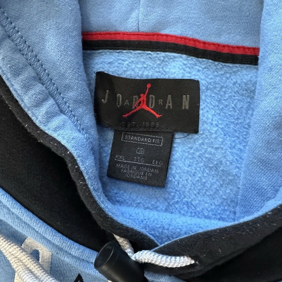 Jordan Air Jordan Carolina Blue Pullover Hoodie Men's Sz XXL Basketball Nike - Picture 4 of 8